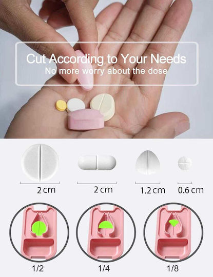 Pill Organizer Cutter & Built In Storage Purple