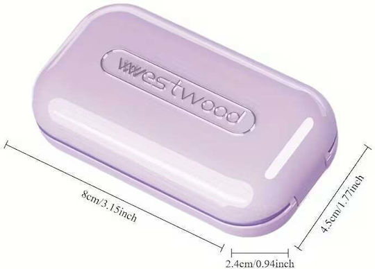 Pill Organizer Cutter & Built In Storage Purple