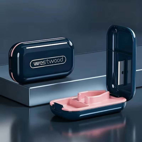 Pill Organizer with Cutter & Built-In Storage Black