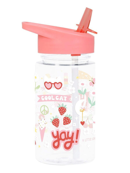 A Little Lovely Company Fun School Set Pink + Water Bottle and Food Container Set