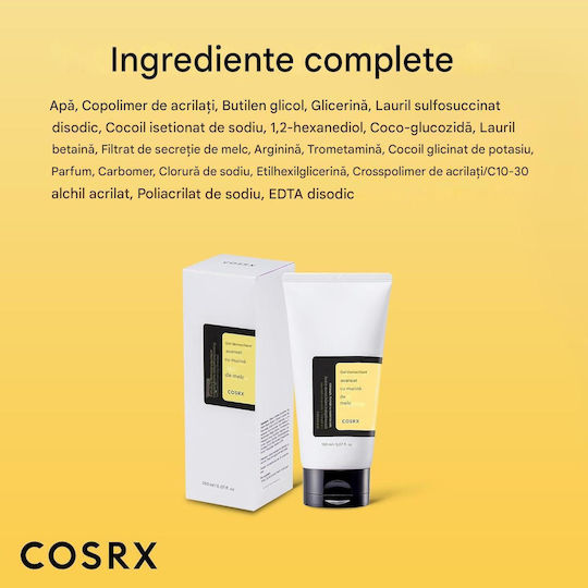 Cosrx Advanced Snail Mucin Gel de Curățare 5.07 Fl Oz 150 Ml Gel de Curățare Zilnic Bogat Piele Uscată Sensibilă Mucină de Melc Fără Cruzime Fără Parabeni Îngrijire Coreeană a Pielii