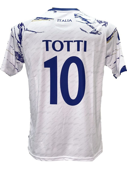 Echipament de Fotbal pentru Bărbați Echipa Națională a Italiei Totti Alb Albastru Special Edition 8913-03