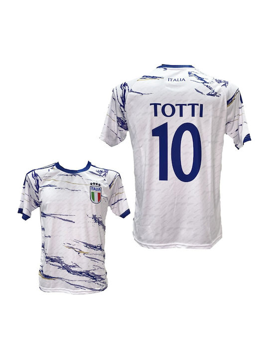 Men's Football Appearance Italy National Team Totti White Blue Special Edition 8913-03