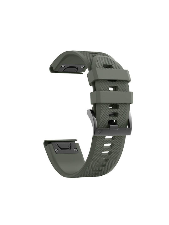 Garmin Descent Mk2s 20mm Silicone Watch Strap Amygreen