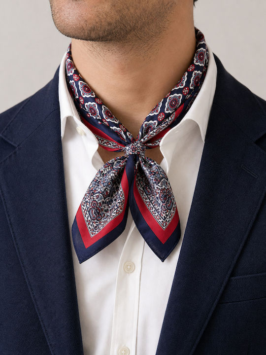 Men's Silky Blue Neck Scarf