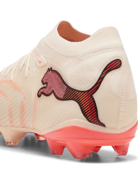 PUMA Future 9 Pro FG/AG Ποδοσφαιρικά Παπούτσια με Τάπες Μπεζ