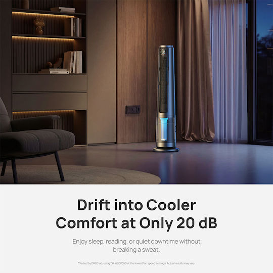 Dreo Tower Fan with Remote Control Silver