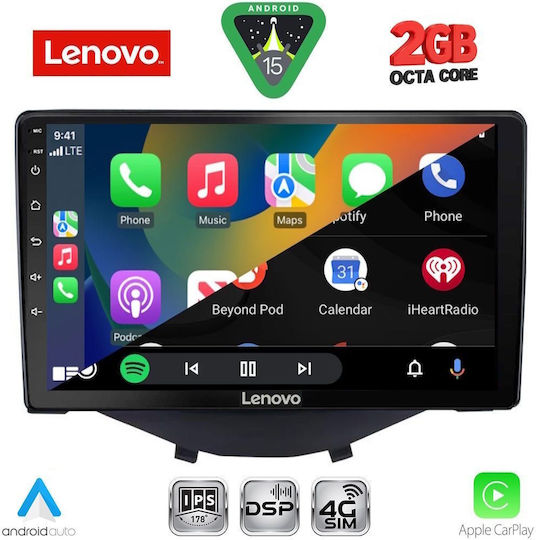 Lenovo Lvf 5715_cpa Clima 9 Инчов Мултимедиен Таблет Citroen C1-Peugeot 108-Toyota Aygo Модел 2014-2022