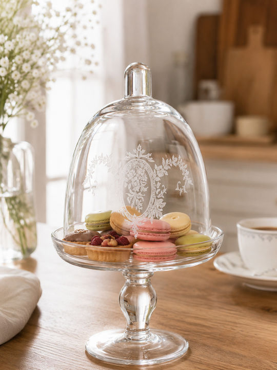 Glass Sweet Jar with Lid and Foot 14x23cm Transparent