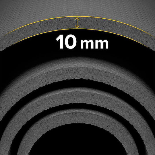 Rebel Active Yoga Exercise Mat Black (200x115cm)