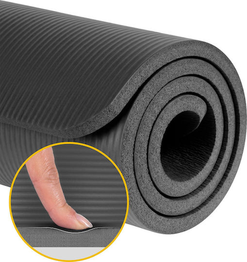 Rebel Active Yoga Exercise Mat Black (190x115cm)