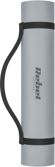 Rebel Active Στρώμα Γυμναστικής Yoga Γκρι (183x61cm)