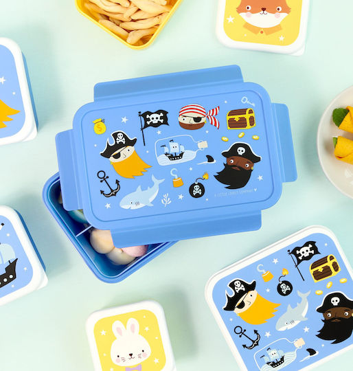 A Little Lovely Company 0.45L Light Blue Kids' Food Containers 30 x 23.5 x 10cm