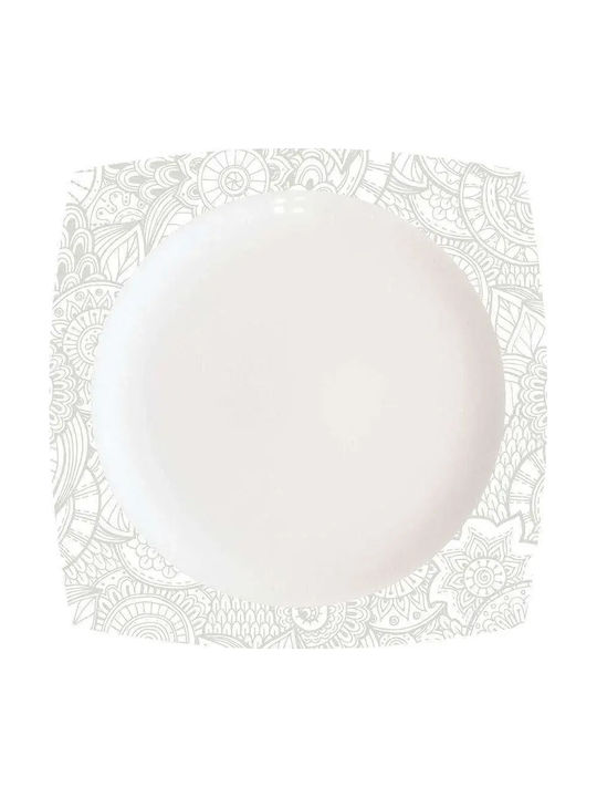 Cryspo Trio Marsala White Porcelain Dinnerware Set 20pcs