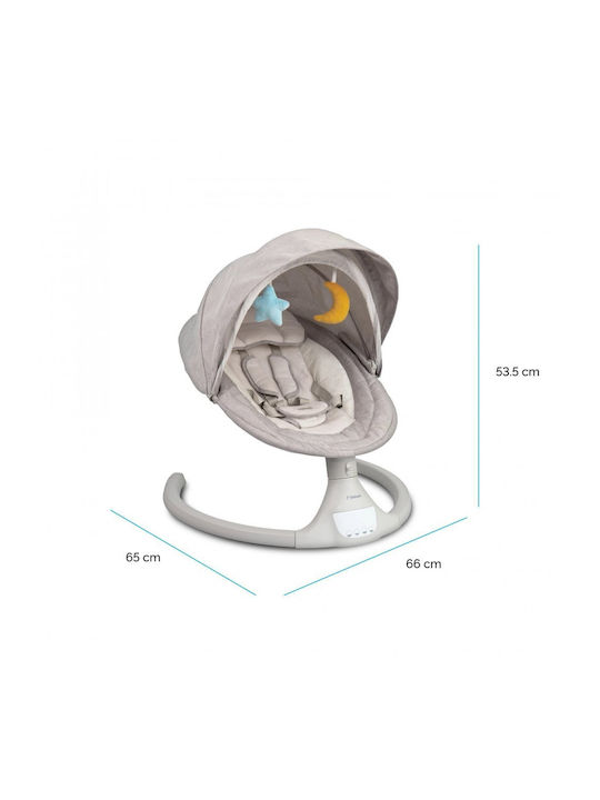 Kidnort Balansoar Electric Pentru Bebelusi Cu Muzica Gri Pentru Copil Pana La 9kg