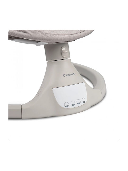 Kidnort Balansoar Electric Pentru Bebelusi Cu Muzica Gri Pentru Copil Pana La 9kg