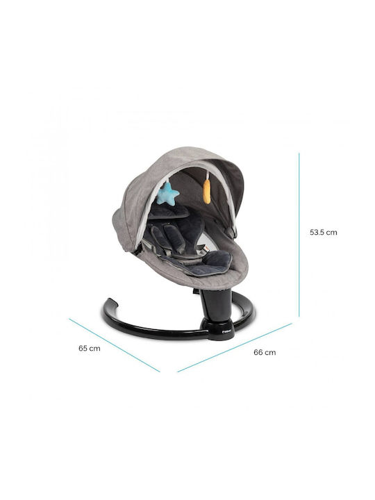 Kidnort Balansoar Electric Pentru Bebelusi Cu Muzică Gri Pentru Copil Până La 9kg