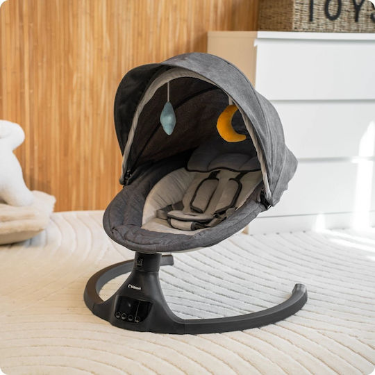 Kidnort Electric Baby Bouncer Swing with Music Black for Child up to 9kg