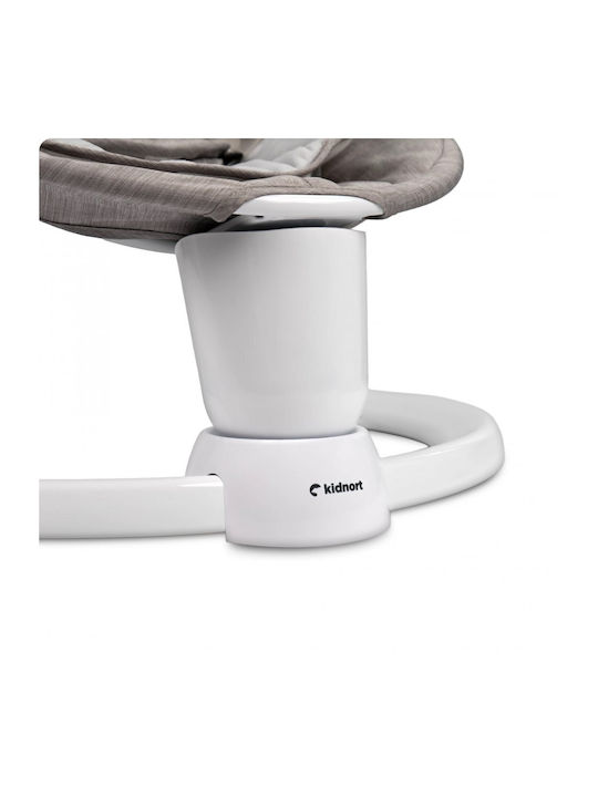 Kidnort Balansoar Electric Pentru Bebelusi Cu Muzică Gri Pentru Copil Până La 9kg