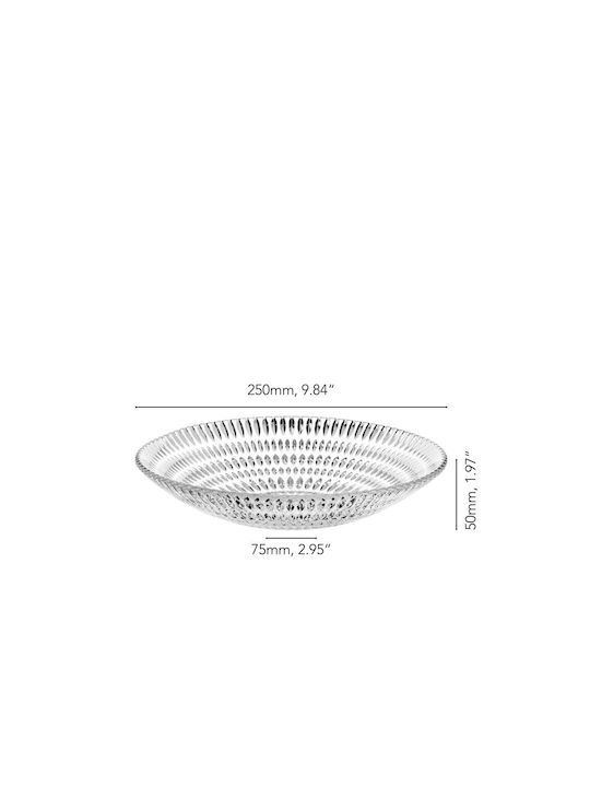 Nachtmann Ethno Round Glass Serving Bowl with Diameter 25cm