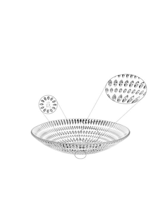 Nachtmann Ethno Round Glass Serving Bowl with Diameter 25cm