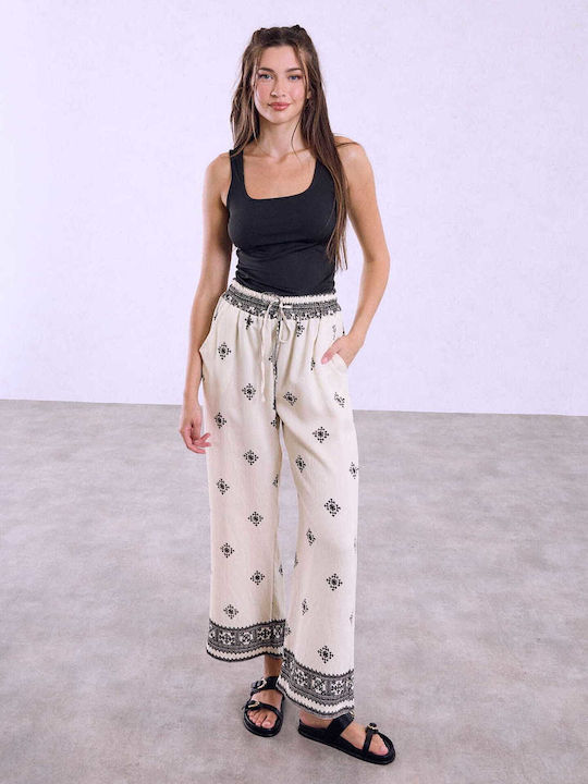 Celestino Damenhose Imprägniert Loose Fit Beige Hell