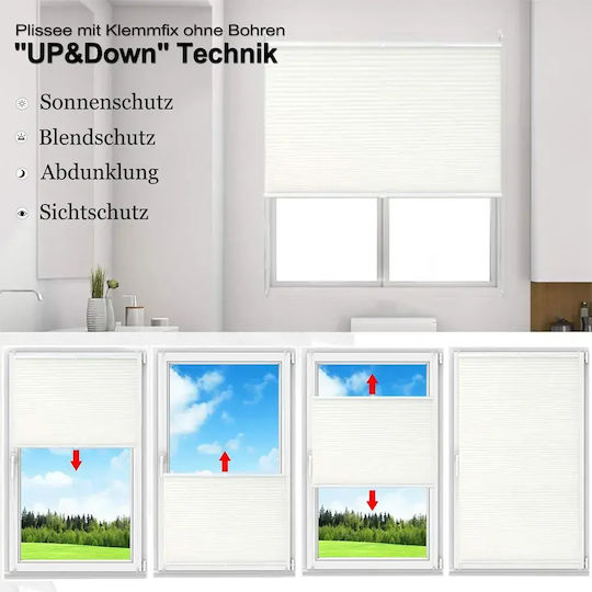 Woltu Roller Blinds Total Blackout Grey W60xH130cm