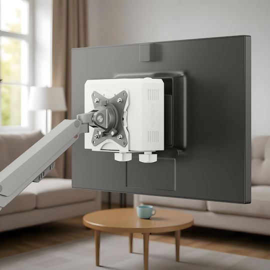 Maclean Energy Weißer Computer- und Peripherieständer MC-115 W