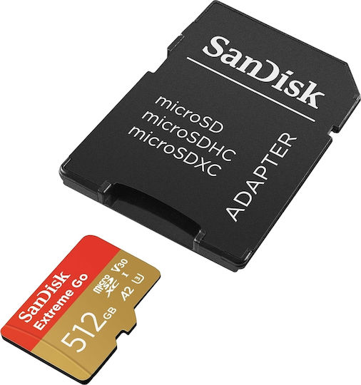 Sandisk Extreme SDXC 512GB U3 V30 με αντάπτορα