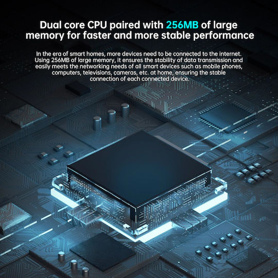 EDUP AX3000 Безжичен Рутер Wi‑Fi 6 с 3 Gigabit Порта