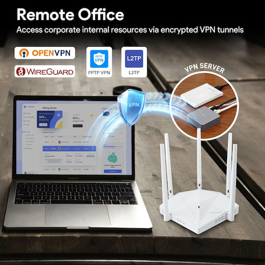 EDUP AX3000 Безжичен Рутер Wi‑Fi 6 с 3 Gigabit Порта