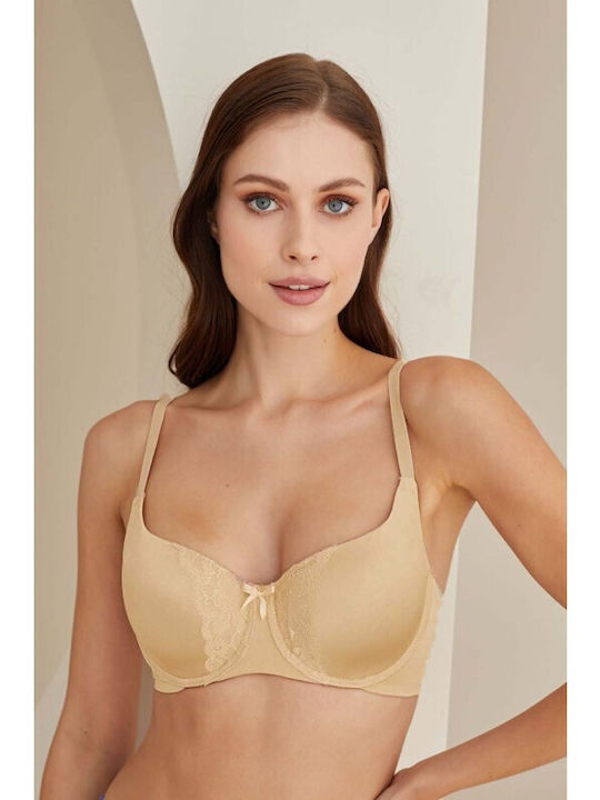 Beige Bra with Underwire