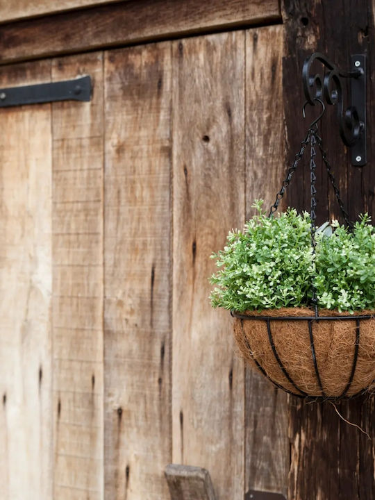 Esschert Design Hanging Metal Plant Pot Green