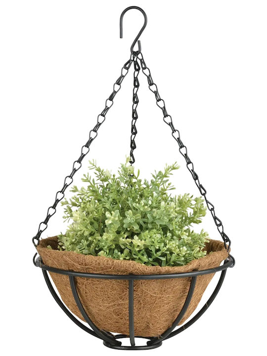 Esschert Design Hanging Metal Plant Pot Green