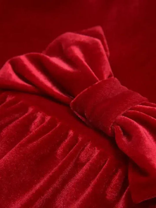 Energiers Kinderkleid Langärmelig Samt Burgundisch Energiers Kinderkleid Langärmelig Samt Burgundisch