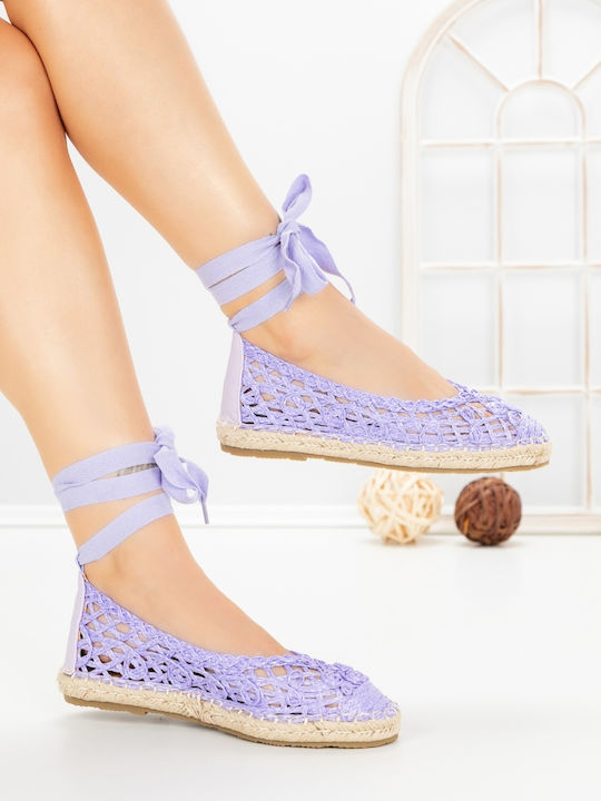 Pantofi Balerini Pentru Femei În Culoare Violet