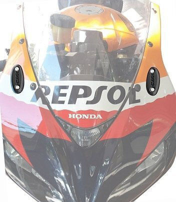 Mirror Caps Hon Cbr600rr '03-'16 1000rr '04-'07 Black Motorise