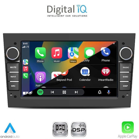 Digital IQ Bla 019bl_cpa 7" Deck Multimedia Linux System Opel All Mod 2003-2014 Hochglanz Schwarz