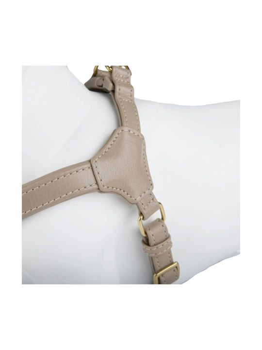 William Walker Pico Leather Step-in Dog Harness Beige for Small Dogs & Puppies M 39-52cm
