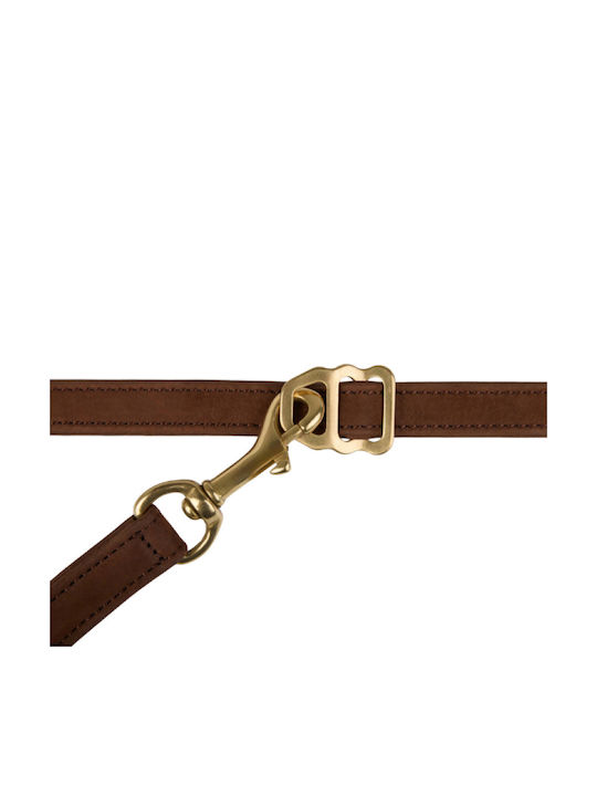 William Walker Adjustable Waterproof Leather Leash Nubuck Earth Brown Hands-free and Adjustable S-XXL 20mm