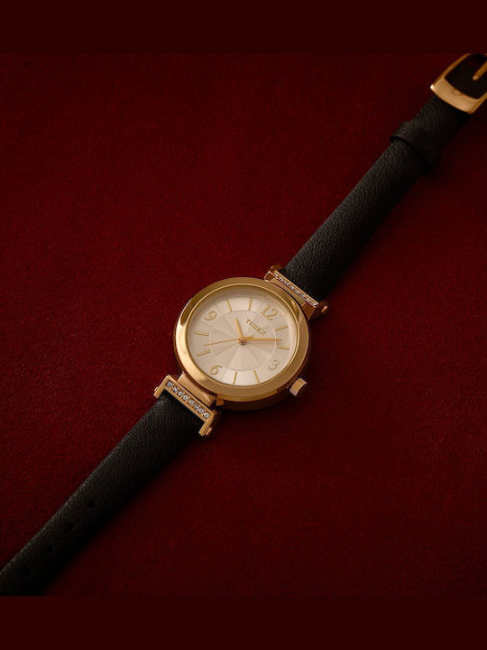 Timex Ρολόι Μπαταρίας με Δερμάτινο Λουράκι
