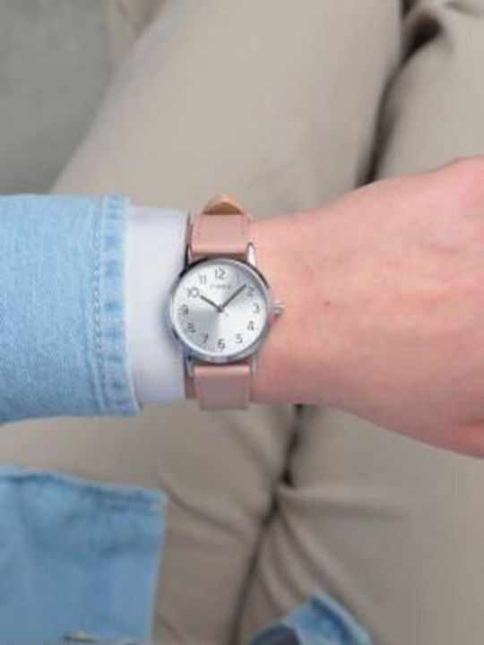 Timex Ρολόι Μπαταρίας με Δερμάτινο Λουράκι