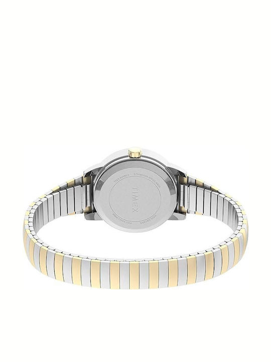 Timex Easy Reader Γυναικείο Ρολόι 25mm Μπαταρίας με Χρυσό Μεταλλικό Μπρασελέ