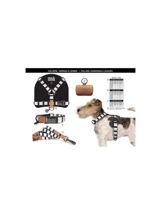 Milk & Pepper Hundehalsband Naval Blau Weiß S45 35-53cm 2.5cm