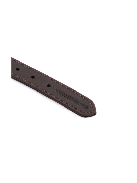 William Walker Guler Pentru Câini Din Piele Maro Plain Collection XL 50cm