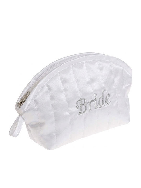 Handmade Satin White Toiletry Bag Bride Wallet Amaryllis Slippers Greek Made