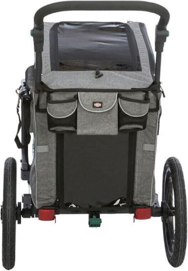 Trixie Waterproof Bicycle Trailer for Dog Transport up to 45kg Grey Length 80cm