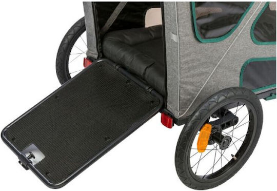 Trixie Waterproof Bicycle Trailer for Dog Transport up to 45kg Grey Length 80cm