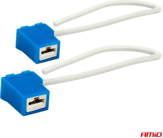 Amio Φισα Κεραμική Γωνία 12/24v Scheinwerferlampenhalter H1/h3 Kabel 2 Menge 03051/am