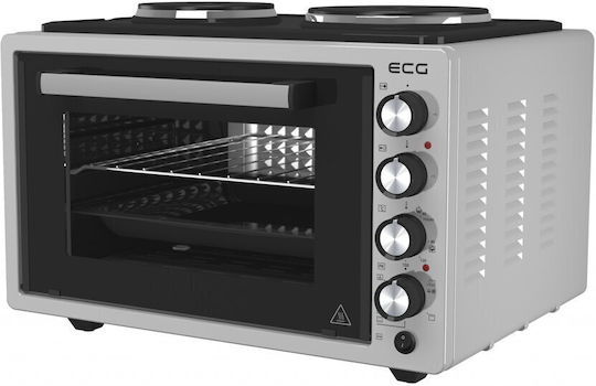 ECG Cuptor electric 37lt cu 2 plite și aer argintiu